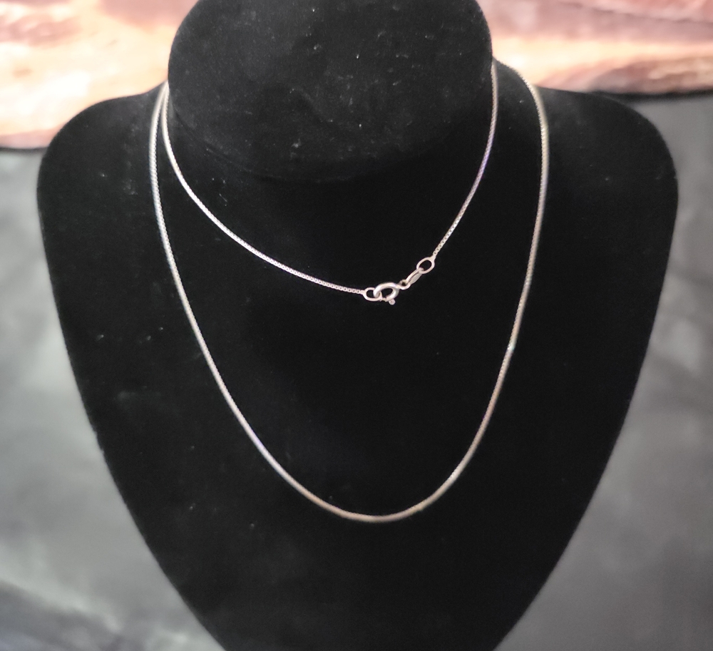 Sterling Silver Box Chain Necklace - Silver